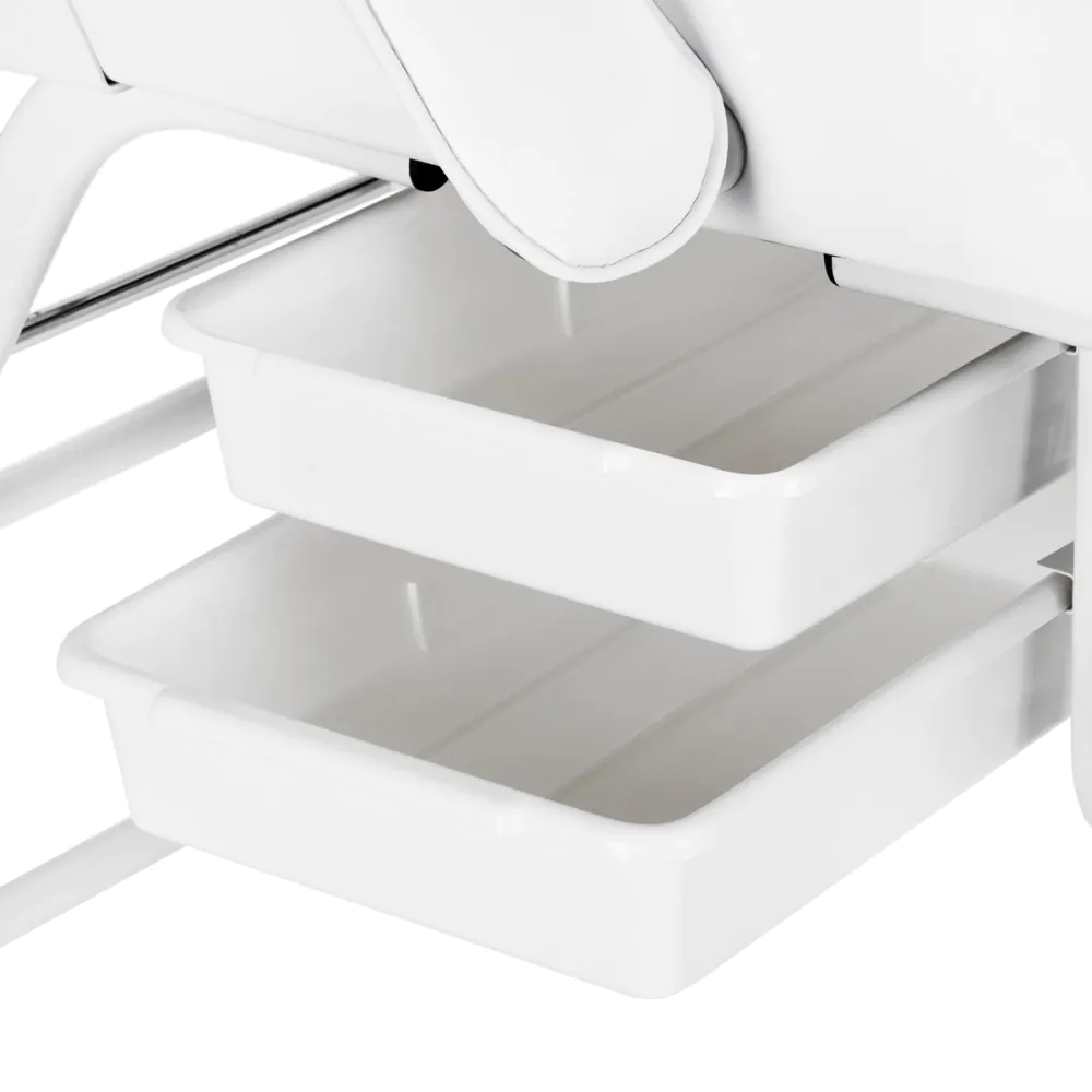 Poltrona cosmetica 557A con vassoi bianchi