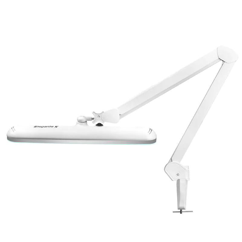 Elegante 801-s lampada da officina a led con impugnatura a morsa standard bianco 