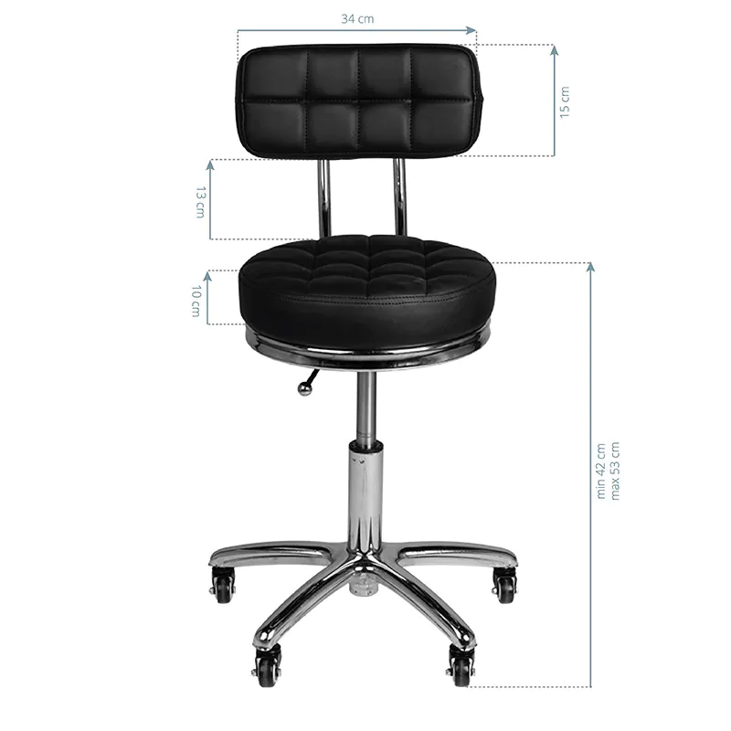 Sgabello cosmetico AM-877 nero