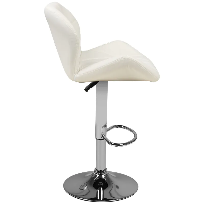 M01 sgabello trapuntato regolabile bianco