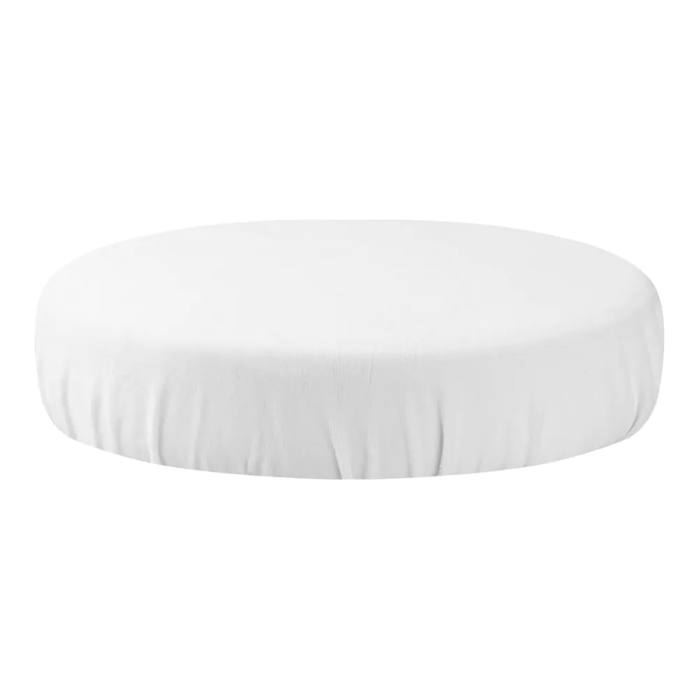Copri sgabello in velluto bianco