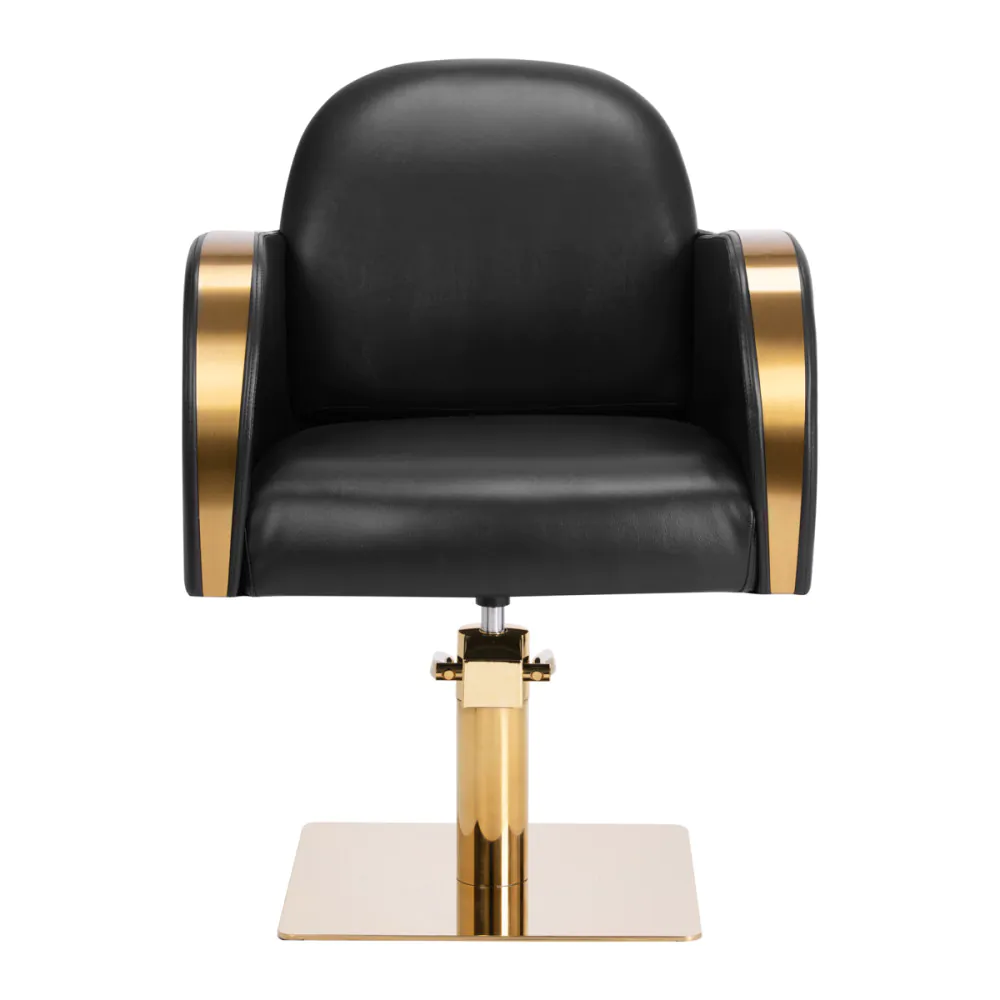 Sedia da parrucchiere Gabbiano Malaga oro nero