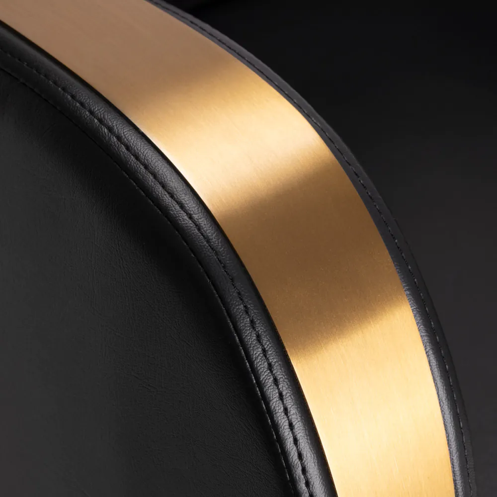 Sedia da parrucchiere Gabbiano Malaga oro nero