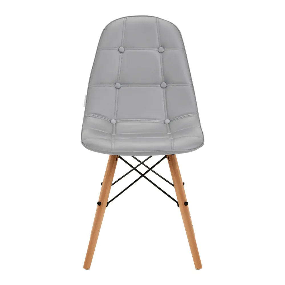 4Rico Sedia scandinava QS-185 ecopelle grigio