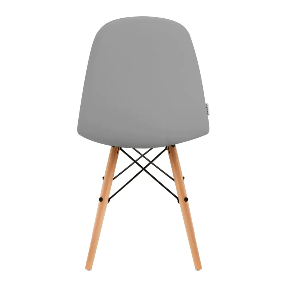 4Rico Sedia scandinava QS-185 ecopelle grigio