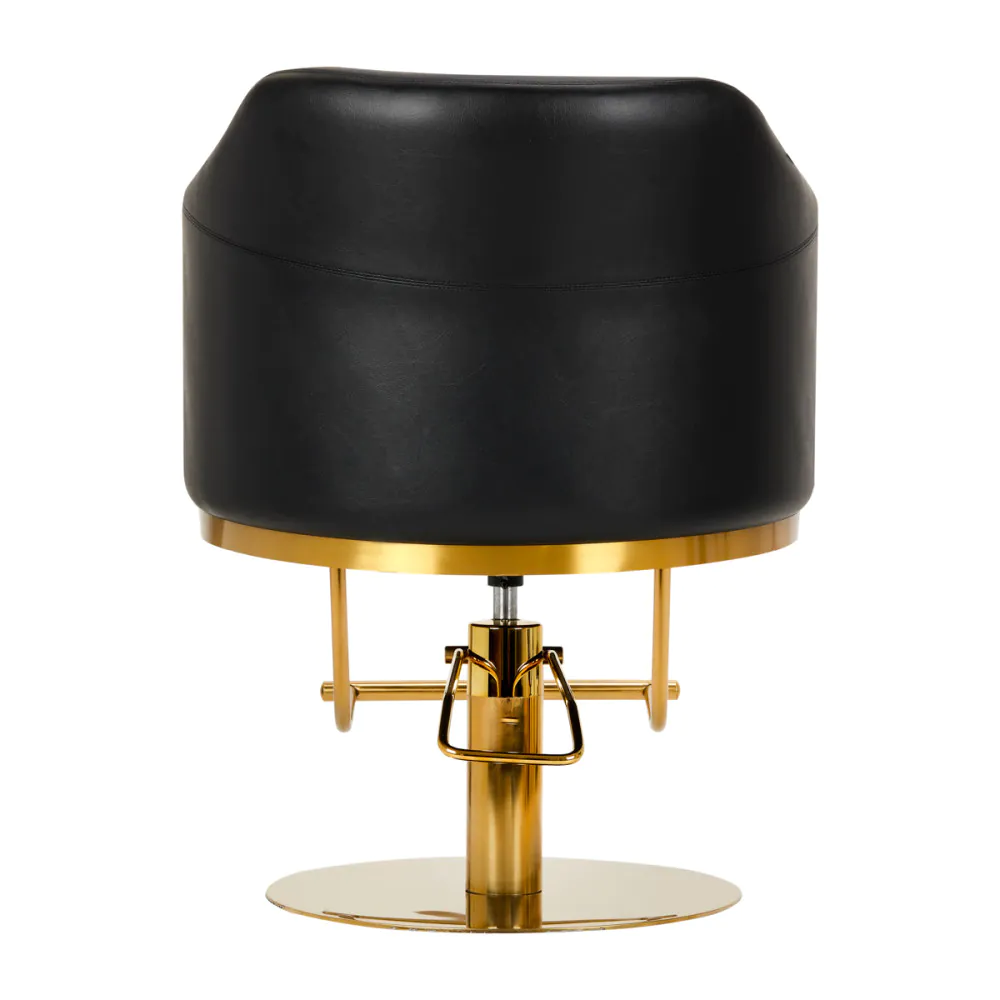 Sedia da parrucchiere Gabbiano Burgos oro nero