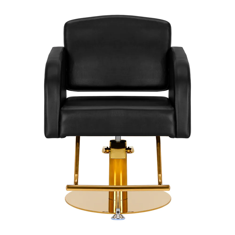Poltrona da parrucchiere Gabbiano Torino oro nero