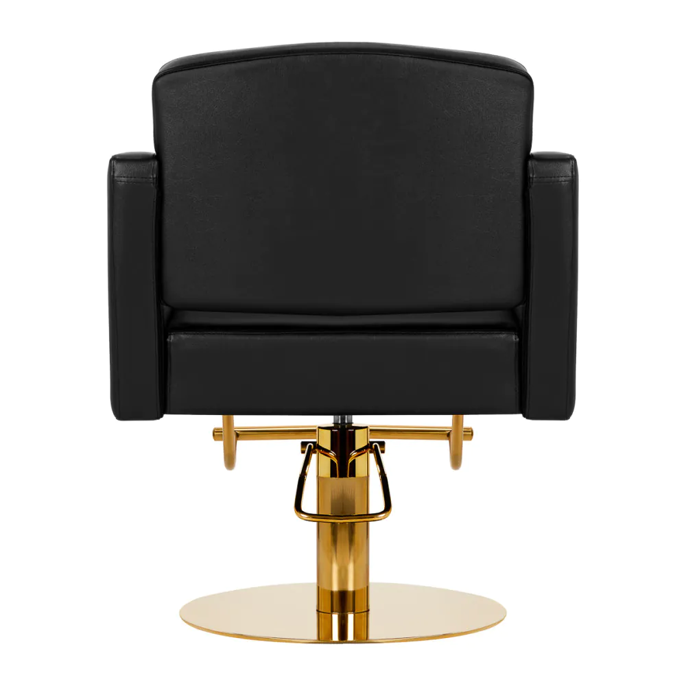 Poltrona da parrucchiere Gabbiano Torino oro nero