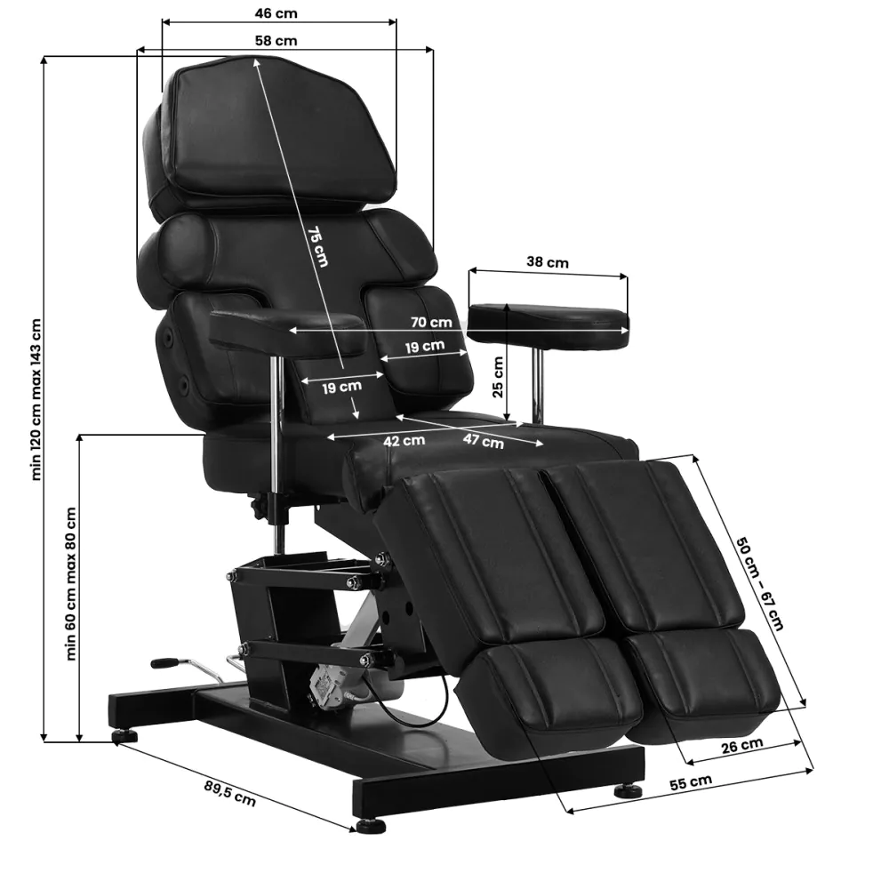 Azzurro sedia elettrica per tatuaggi Pro Ink 3710