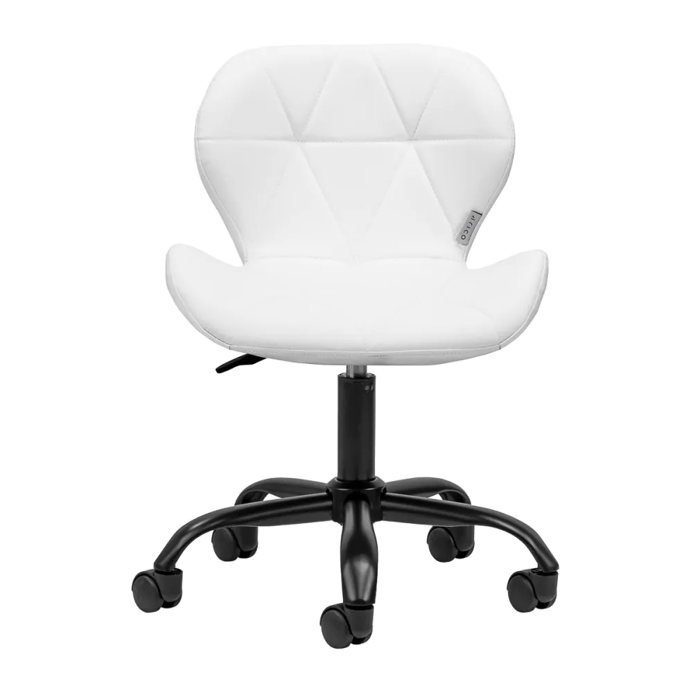 Sgabello cosmetico QS-06B bianco e nero