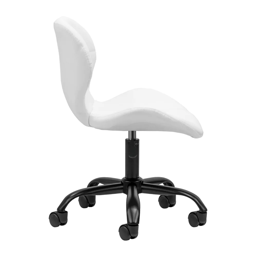 Sgabello cosmetico QS-06B bianco e nero