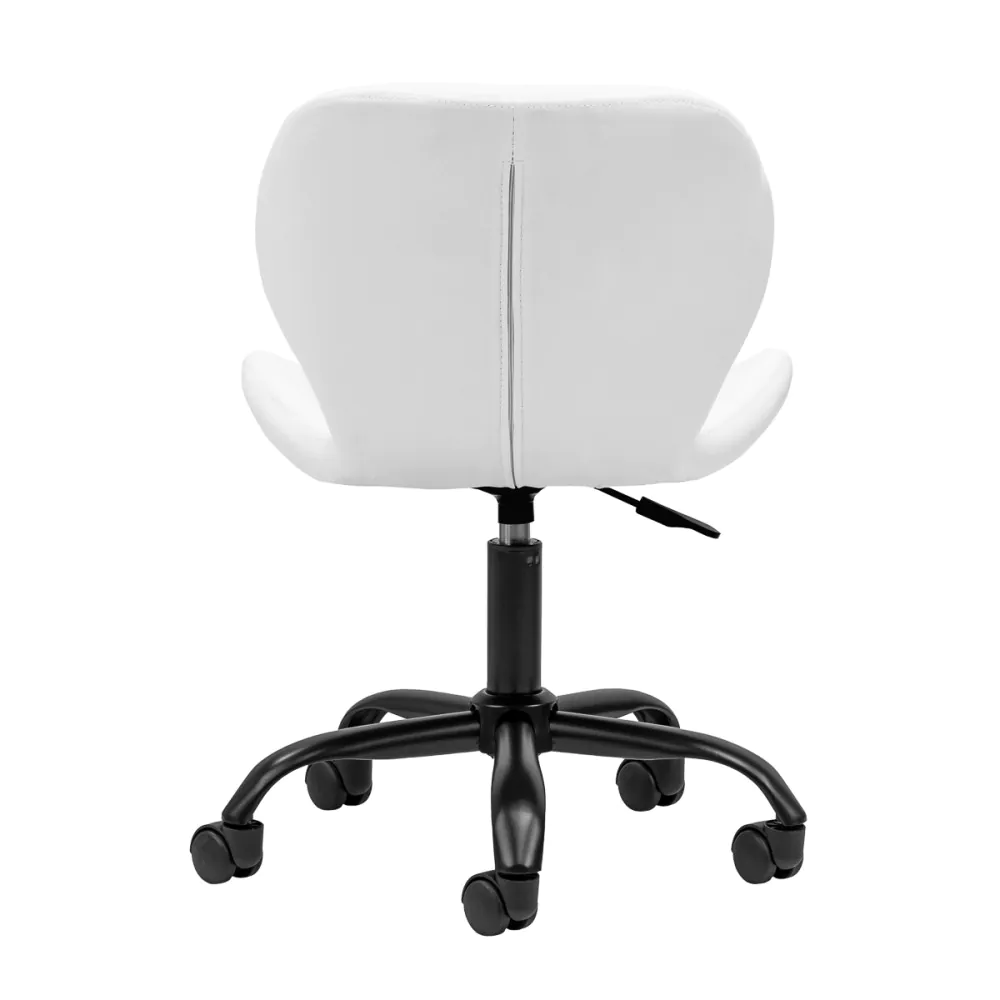 Sgabello cosmetico QS-06B bianco e nero