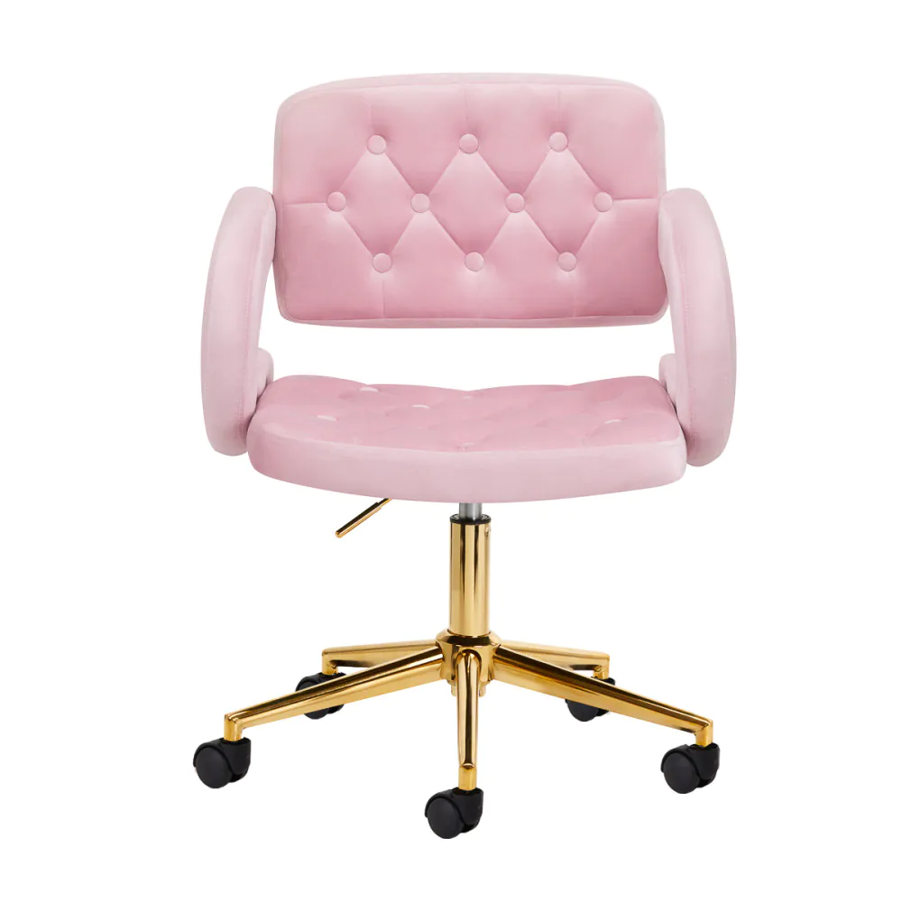4Rico sedia girevole QS-OF213G velluto rosa