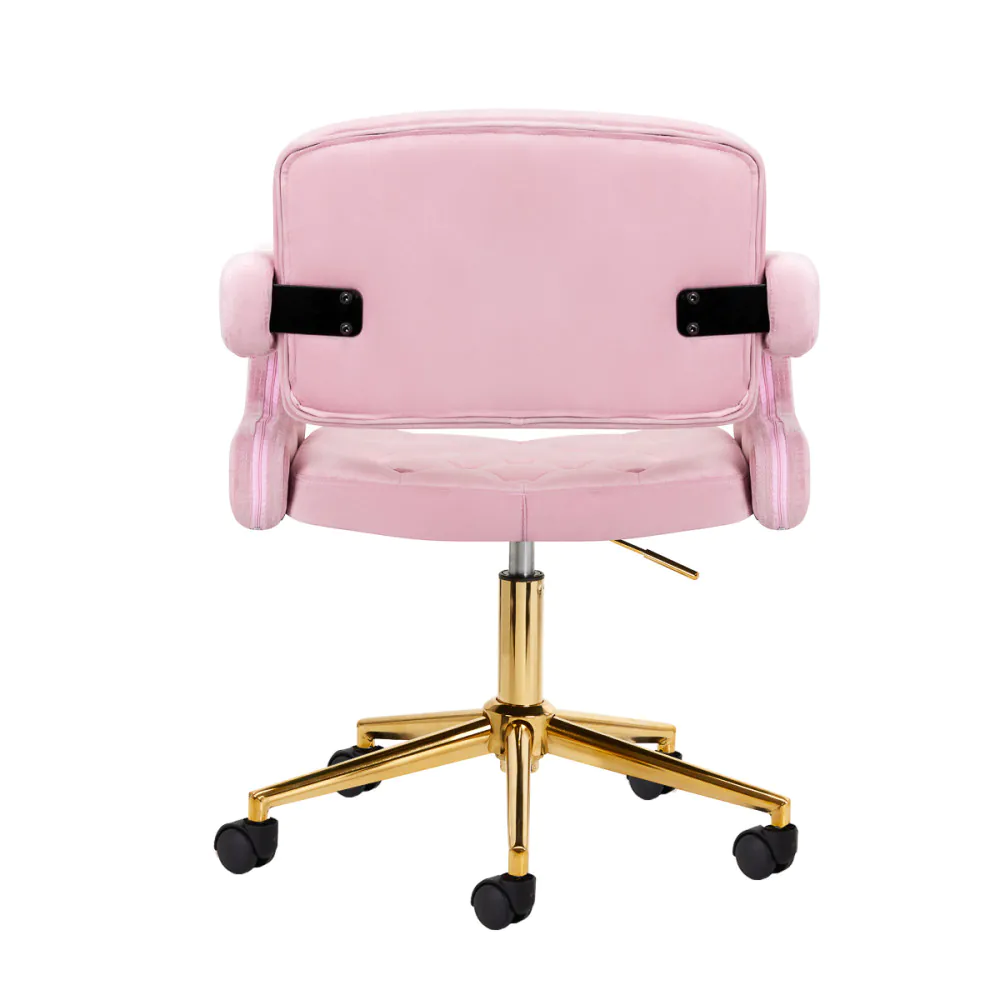 4Rico sedia girevole QS-OF213G velluto rosa