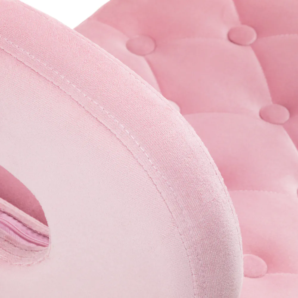 4Rico sedia girevole QS-OF213G velluto rosa