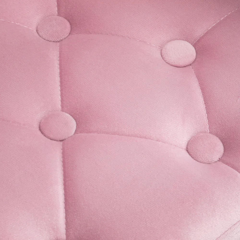 4Rico sedia girevole QS-OF213G velluto rosa